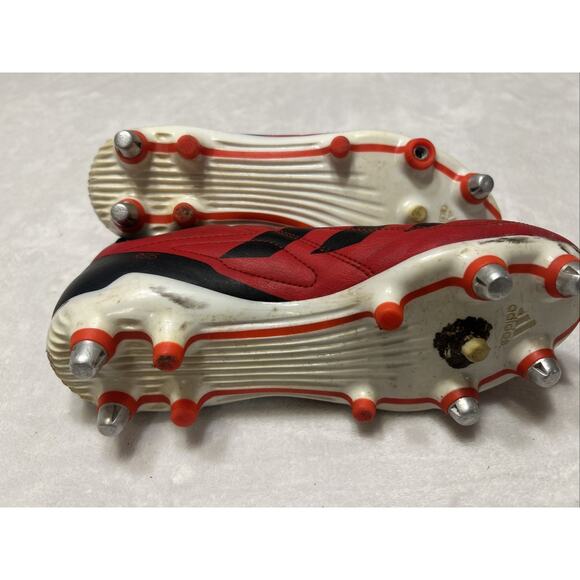 Adidas Adizero RS15 Size 4.5 Red Black Rugby Soccer Cleats Boots Ultimate SG - Picture 2 of 7